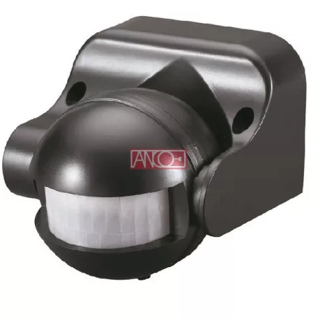 Mozgásérzékelő 180°, fekete