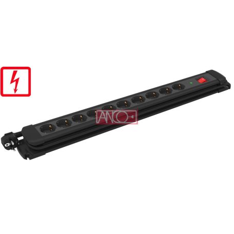 Elosztó 10-es, túlfeszültségvédelem, 2m