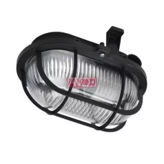 Ovális hajólámpa műanyag ráccsal