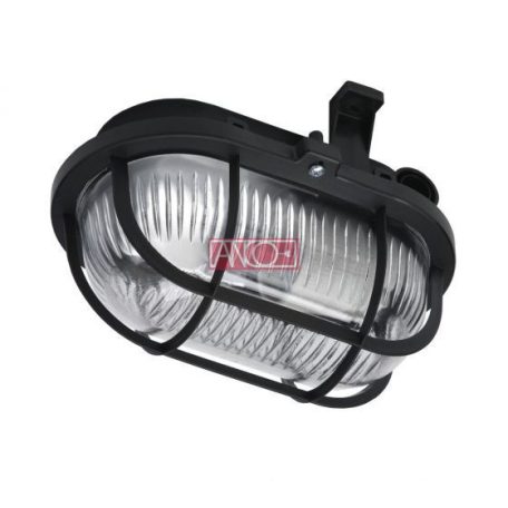 Ovális hajólámpa műanyag ráccsal