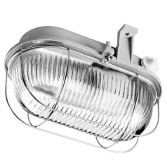 Ovális hajólámpa fém ráccsal, 100W