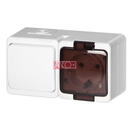 Junior kapcsoló + földelt dugalj, IP44