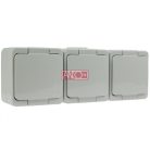 Junior 3-as földelt dugalj, IP44