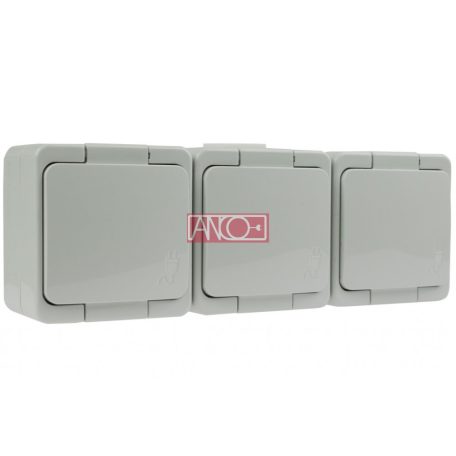 Junior 3-as földelt dugalj, IP44