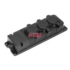 Elosztó 3-as szerelhető gumis, IP44