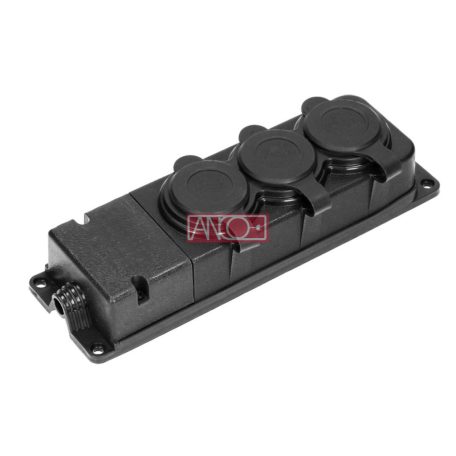 Elosztó 3-as szerelhető gumis, IP44