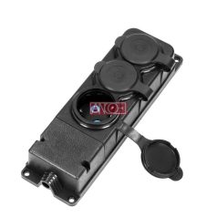 Elosztó 3-as szerelhető gumis, IP44