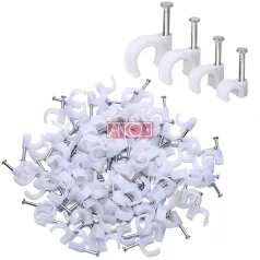 Kábelrögzítő 4-7mm, fehér, 100 db