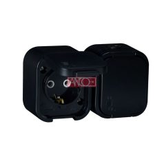 Hydra+ 2-es földelt dugalj, IP54