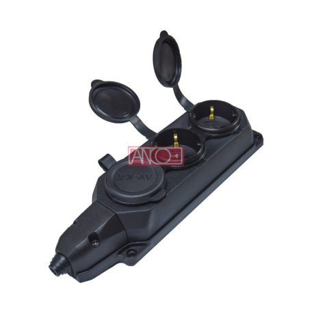 Elosztó 3-as szerelhető gumis, IP44