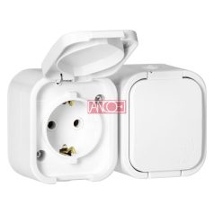 Hydra+ 2-es földelt dugalj, IP54