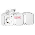 Hydra+ 3-as földelt dugalj, IP54