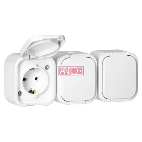 Hydra+ 3-as földelt dugalj, IP54