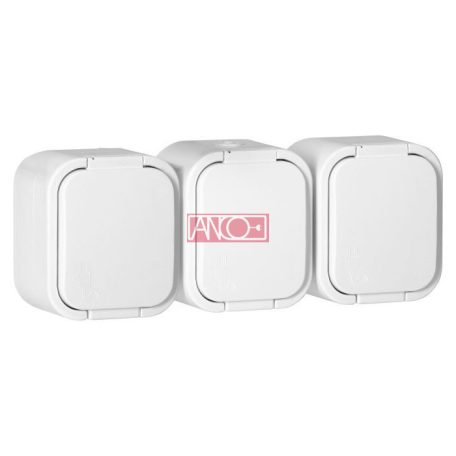 Hydra+ 3-as földelt dugalj, IP54