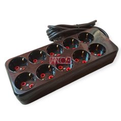 Asztali hosszabbító, 10-es, 2m, fekete