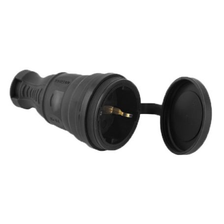 Földelt gumi dugalj fedéllel, IP44