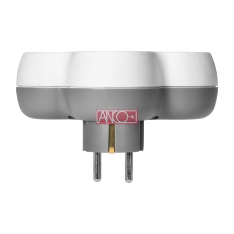 3-as hálozati elosztó, fehér/szürke