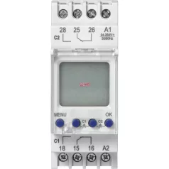 Digitális időkapcsoló, heti, 2 csatornás