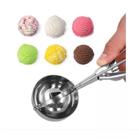 Family Springos fagylalt kanál, 21x4.1 cm, rozsdamentes acél, ezüst