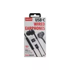 Maxell 348531 XC-1 USB-C fülhallgató, USB-C, 95 dB, 32 Ohm, beépített mikrofon, fekete