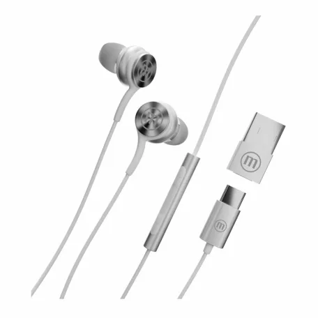 Maxell 348532 XC-1 USB-C fülhallgató, USB-C, 95 dB, 32 Ohm, beépített mikrofon, fehér