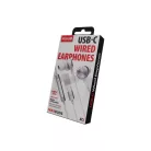 Maxell 348532 XC-1 USB-C fülhallgató, USB-C, 95 dB, 32 Ohm, beépített mikrofon, fehér