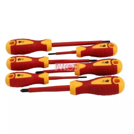 VDE szigetelt csavarhúzó készlet, 6 db