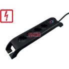 Asztali elosztó 4-es+2xUSB-A, túlfesz.