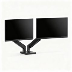   Monitor&TV tartókonzol - dupla karos, teleszkópos - asztallapra rögzíthető - 45 cm, 32"