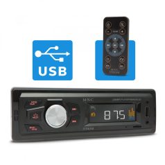   M.N.C autóhifi fejegység, AUX, USB, SD, autórádió és mp3 lejátszó, FM-USB-SD-AUX, LED kijelző M.N.C "Stream" fejegység