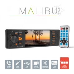   M.N.C Bluetooth autóhifi fejegység, AUX, USB, autórádió és mp3 lejátszó, BT-FM-USB-SD-AUX, Multimédiás fejegység "Malibu Star" - 1 DIN - 4 x 50 W 