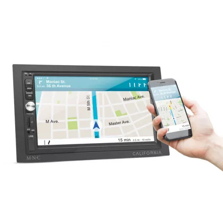 M.N.C AUTÓRÁDIÓ Multimédiás fejegység "California" - 2 DIN - 4 x 50 W - WiFi - BT - MP5 - AUX - SD - USB