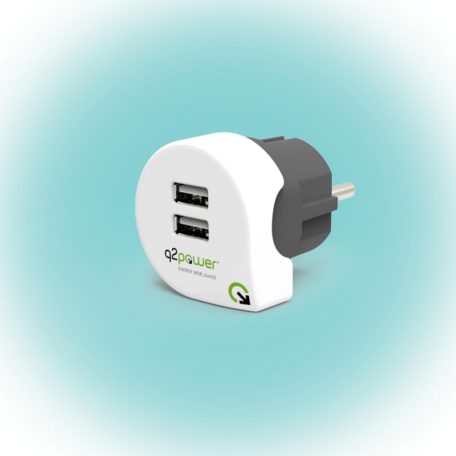 dupla USB töltő Dual USB Charger 2.4A Europe" Q2"