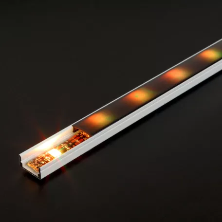 LED aluminium profil sín - 1000 x 17 x 8 mm - U profil - fehér
