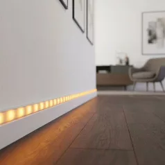   LED aluminium profil sín - 2000 x 17 x 8 mm - U profil - fehér