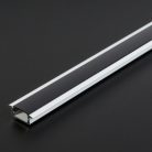 LED aluminium profil sín - 2000 x 23(17) x 8 mm - süllyeszthető U profil - fehér