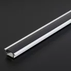 LED aluminium profil sín - 2000 x 23(17) x 8 mm - süllyeszthető U profil - fehér