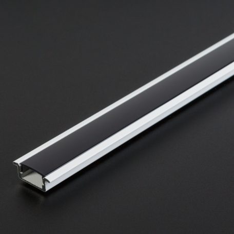 LED aluminium profil sín - 2000 x 23(17) x 8 mm - süllyeszthető U profil - fehér