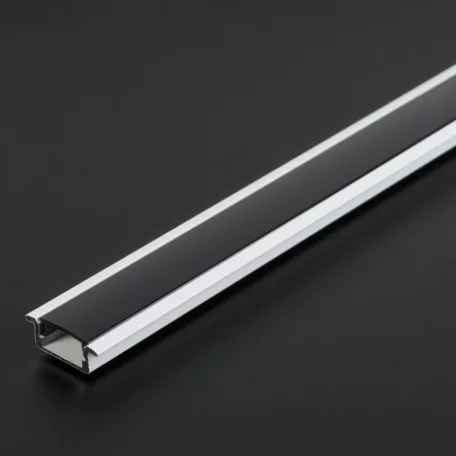 LED aluminium profil sín - 2000 x 23(17) x 8 mm - süllyeszthető U profil - fehér