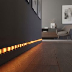   LED aluminium profil takaró búra - fekete - 2000 mm (41011A2-höz)