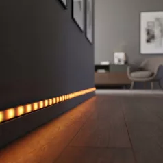   LED aluminium profil takaró búra - fekete - 2000 mm (41011A2-höz)