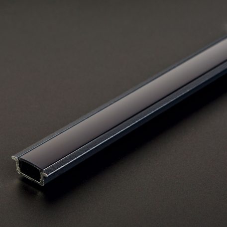 LED aluminium profil takaró búra - fekete - 2000 mm (41011A2-höz)