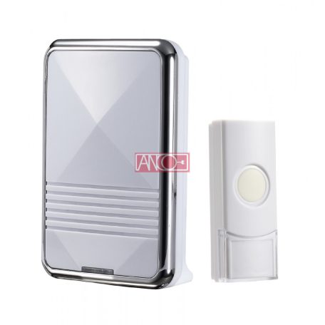 Vezeték nélküli csengő, 80m, ezüst