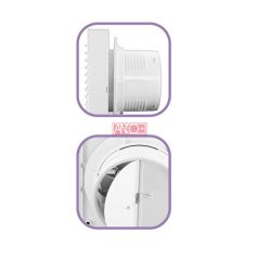 Fali elszívó ventilátor 12W, 100 mm