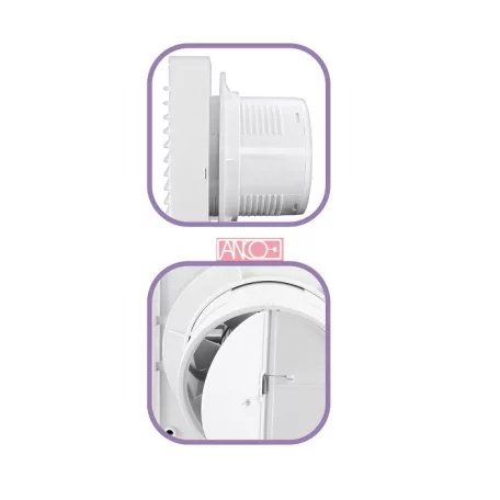 Fali elszívó ventilátor 12W, 100 mm