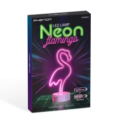   Neon LED lámpa - rózsaszín flamingó - 3 x AA + USB - 12 x 8,5 x 29,5 cm
