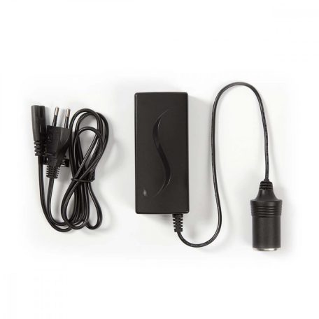 4cars AC/DC adapter 230V-12V 5A 60W szivargyújtó aljzattal - 95934 | 230 V AC 50 Hz | 12 V DC | 60 W | Földelt csatlakozó | Fekete