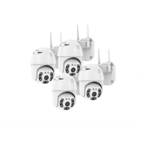 4DB Motoros Kültéri WIFI-s Onvif IP WIFI kamera full HD applikáció YCC365 vezeték nélküli forgatható 360fok Távolról Vezérelhető 2 Antennás HD Kültéri Kamera 2mp-s mozgáskövetés, éjjellátó funkció 