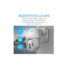 4DB Motoros Kültéri WIFI-s Onvif IP WIFI kamera full HD applikáció YCC365 vezeték nélküli forgatható 360fok Távolról Vezérelhető 2 Antennás HD Kültéri Kamera 2mp-s mozgáskövetés, éjjellátó funkció