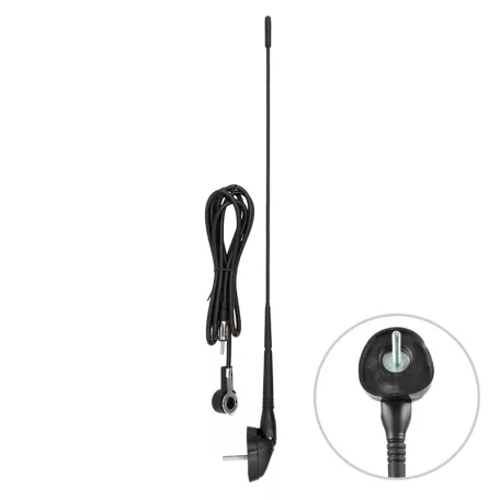 Antenna 44 cm, 5 mm, 1,9 m kábel, DIN, dönthető - 90540